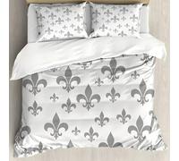 LLSZAHD Lily Single Duvet Cover Sets 3 Piece, Retro Style Bedding, Soft and Breathable Microfiber Zipper Quilt Cover and 2 Pillowcases, Easy to Clean and Care, for Bedroom