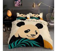 LLSZAHD Panda Bedding Super King Duvet Cover - Abstract Animals 3D Print Quilt Cover Set with Zipper Closure and 2 Pillowcases 50x75, Easy Care Microfiber Bedding