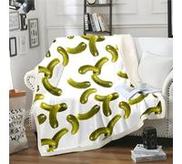 LLSZAHD Pickle Sherpa Fleece Minimalist Style Fluffy Throw Blanket, Soft, Warm and Cozy, Large Sofa Throw or Bed Blanket, 150 x 200 cm