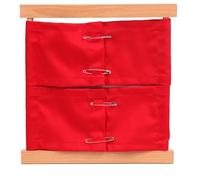 LLTCMAOYI Montessori Clothing Frame Life Education AIDS, Early Learning Materials for Dressing, Red