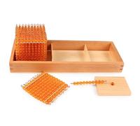 LLTCMAOYI Montessori Golden Bead Decimal System, Math Material for Place Value Learning,Model a