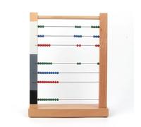 LLTCMAOYI Montessori Mathematical Calculation Bead Frame, Beech Wood Pre-School Education Abacus Calculation Frame,Large