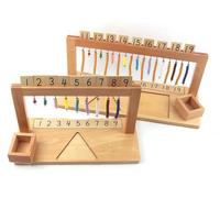 LLTCMAOYI Montessori Mathematics Beaded Hanger Teaching AIDS, Beaded Auxiliary Teaching Tools,1 to 9/11 to 19