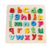 LLTCMAOYI Montessori Wooden Alphabet Puzzle Board, 26 Color-Coded Uppercase & Lowercase Letters,Lowercase Letters
