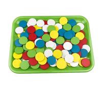 LLTCMAOYI Montessori Wooden Rainbow Disc Small Toy, Counting Sorting DIY Art Projects