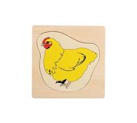 LLTCMYGS Chicken Growth Process Jigsaw Puzzle Board Toy, Montessori Multi-Layer Jigsaw Puzzle Educational Toy