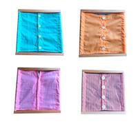 LLTCMYGS Clothing And Accessories Busy Board Set, Montessori Daily Life Teaching AIDS, Dressing Teaching AIDS (4 Pieces)