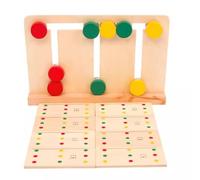 LLTCMYGS Color And Shape Matching Brain Teasers Logic Game, Preschool Educational Wooden Toys