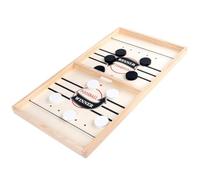 LLTCMYGS Fast Sling Puck Game, Wooden Tabletop Battle Board Game for Kids & Adults