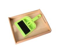 LLTCMYGS Mini Broom And Dustpan Set, Toddler Cleaning Toy with Mini Broom, Dustpan & Tray,wooden trays