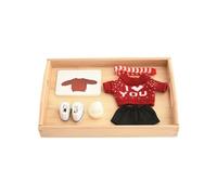 LLTCMYGS Mini Clothing Sets Correspond To Card Toys, Montessori Language Learning Materials