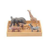 LLTCMYGS Mini Wildlife Model Set, Montessori Animal Replica Small Statue Toys
