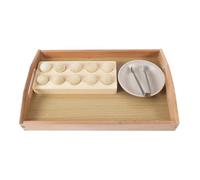 LLTCMYGS Montesson Wooden Peg Board Bead Transfer Toy Set, Kids's Fine Motor Development,Model A