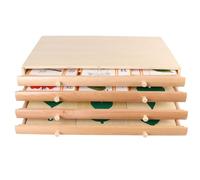 LLTCMYGS Montessori 4-Drawer Leaf Puzzle Cabinet, Perfect for Botany Exploration at Home & Classroom