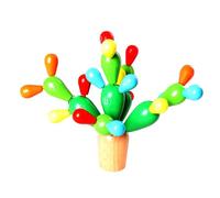 LLTCMYGS Montessori Alphabet Cactus Toy, Interactive Building Toy for Early Literacy & Fine Motor Skills