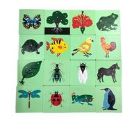 LLTCMYGS Montessori Animal And Plant Knob Panel Jigsaw Puzzle, Kids's Preschool Learning Panel