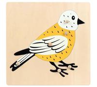 LLTCMYGS Montessori Animal Knob Panel Jigsaw Puzzle, Preschool Development Jigsaw Puzzle Toys for Kids,birds