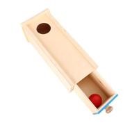 LLTCMYGS Montessori Ball Drop Drawer Box, Wooden Object Permanence Toy for Toddlers