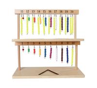 LLTCMYGS Montessori Bead Stair 1-20 Math Toy, Number Counting & Arithmetic Learning Tool for Home & Classroom