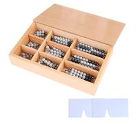 LLTCMYGS Montessori Beaded Math Learning AIDS, Toys for Enhancing Preschool Math Thinking,grey