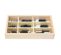 LLTCMYGS Montessori Beaded with Box Math Toys, Montessori Early Math Development Tool, Educational Materials,black,7mm