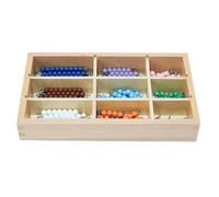 LLTCMYGS Montessori Beaded with Box Math Toys, Montessori Early Math Development Tool, Educational Materials,Colorful,7mm
