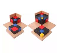 LLTCMYGS Montessori Binomial & Trinomial Cube, Develop Spatial Awareness & Mathematical Thinking,set