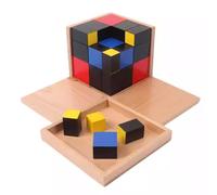 LLTCMYGS Montessori Binomial & Trinomial Cube, Develop Spatial Awareness & Mathematical Thinking,trinomial