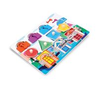 LLTCMYGS Montessori Busy Board Lock Toy, Wooden Sensory Activity Board for Toddlers