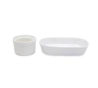 LLTCMYGS Montessori Ceramic Baking Bowl Set, High-Temperature Resistant Ceramic Kitchenware,White