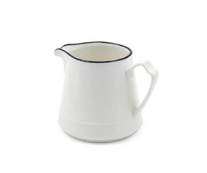LLTCMYGS Montessori Ceramic Blue and White Pitcher, Kitchen Creamer Pitcher with Handle