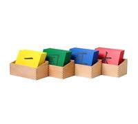 LLTCMYGS Montessori Chinese Sandboard, Chinese Character Language Learning Teaching AIDS (4 Pieces)