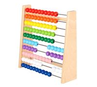 LLTCMYGS Montessori Colorful Abacus, Wooden 10-Row Counting Frame for Kids, Early Math Learning Toy