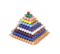 LLTCMYGS Montessori Colorful Beaded Staircase Toy, Mathematical Bead Tower Sensory Toy,Beaded steps