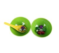 LLTCMYGS Montessori Colorful Bells Scooping Set, Practical Life Sensory Toy, Bowls & Spoon,Scoop set