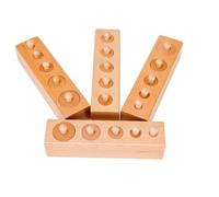 LLTCMYGS Montessori Cylinder Socket Toy, Wooden Sensory Educational Toy for Toddlers