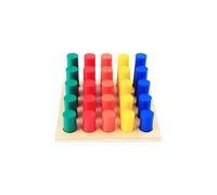 LLTCMYGS Montessori Cylindrical Step Puzzle Toys, Sensory Color And Size Classification Puzzles