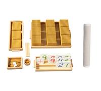 LLTCMYGS Montessori Decimal System Bank Game, Golden Bead Math Manipulatives for Place Value & Arithmetic Learning,Model B with carpet