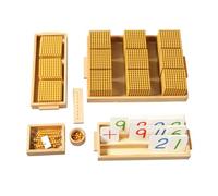 LLTCMYGS Montessori Decimal System Bank Game, Golden Bead Math Manipulatives for Place Value & Arithmetic Learning,Model B