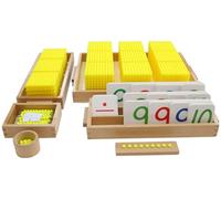 LLTCMYGS Montessori Decimal System Bank Game, Golden Bead Math Manipulatives for Place Value & Arithmetic Learning,Model A