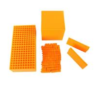 LLTCMYGS Montessori Decimal System Material, Math Manipulative for Units, Tens, Hundreds & Thousands