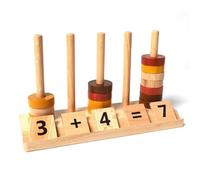 LLTCMYGS Montessori Early Childhood Mathematics Teaching Blocks, Wooden Math Manipulatives with Counting Number Blocks