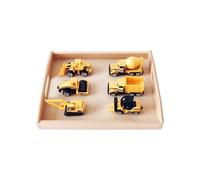 LLTCMYGS Montessori Engineering Vehicle Model Set, Language Learning Materials for Preschool Kids