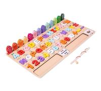 LLTCMYGS Montessori Fishing Alphanumeric Board, Early Childhood Educational Learning Toy