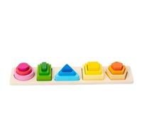 LLTCMYGS Montessori Geometric Shape Sorting & Stacking Toy, Preschool Learning Activities Toddler Games