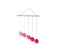 LLTCMYGS Montessori Gradient Color Ball Visual Tracking Toy, Hanging Mobile Learning Mobile,Pink