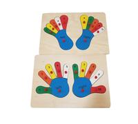 LLTCMYGS Montessori Hand & Foot Puzzle Board, Screen-Free Fine Motor Skill Builder for Ages 2-6