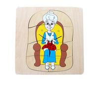 LLTCMYGS Montessori Human Body Life-Cycle Puzzle, A Multi-Layer Puzzle Teaching Aid for Preschool Intelligence,woman