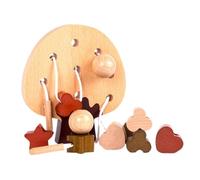 LLTCMYGS Montessori Lacing Beads, Wooden Forest Tree Threading Toy, Fine Motor Skills