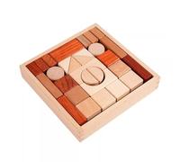 LLTCMYGS Montessori Large Particle Wooden Building Blocks Set, Fine Motor Skills & Spatial Reasoning